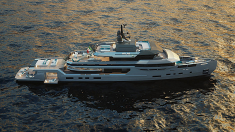 Новые рендеры Ares Yachts 54m Atlas