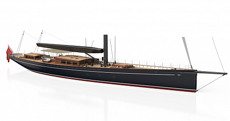 Vitters построит классический шлюп по проекту Dykstra Naval Architects